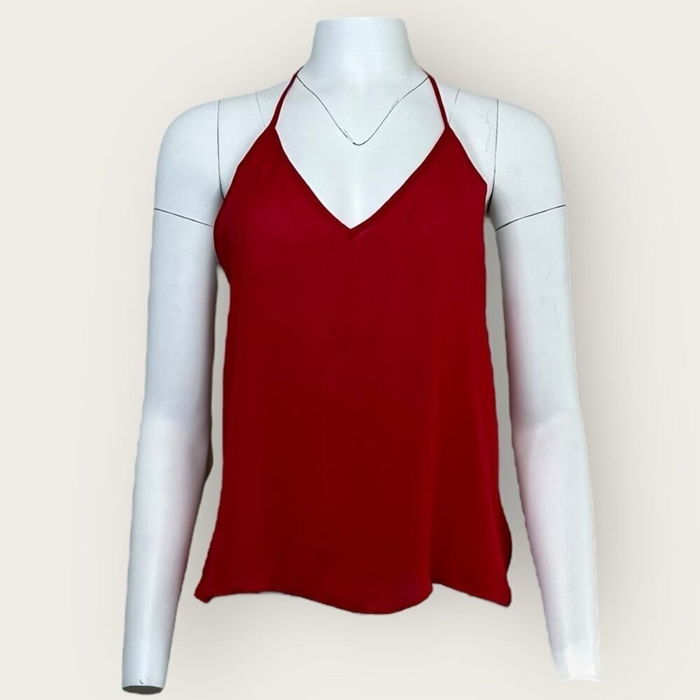 NWOT | Krisa | Halter Draped Back Top | Red | Medium
